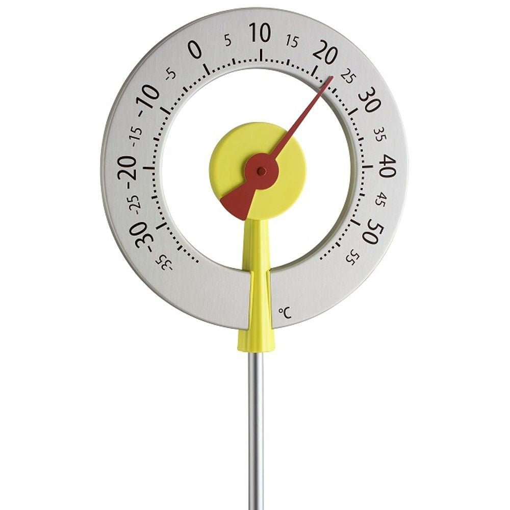 Big Yellow Lollipop Garden Thermometer 1.1m - Thermometer Specialist