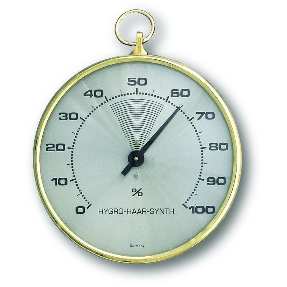 Brass Hair Hygrometer 10.2cm - Thermometer Specialist
