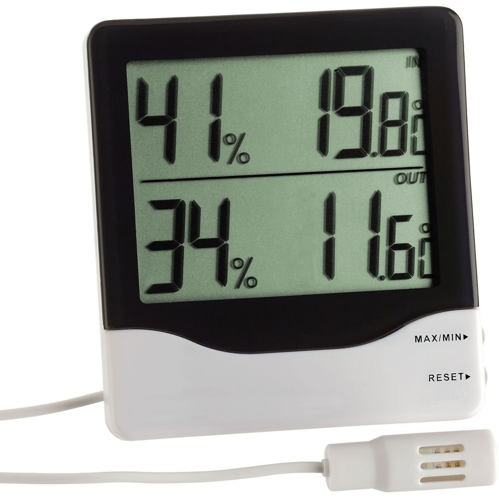 Digital Indoor/Outdoor Thermo-Hygrometer Cabled - Thermometer Specialist