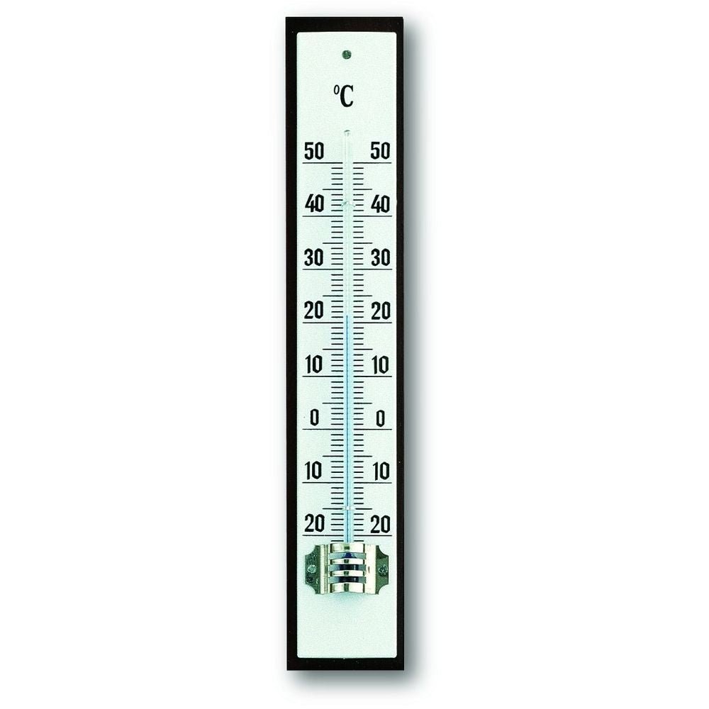 Indoor Mahogany And White Thermometer 16.2cm - Thermometer Specialist