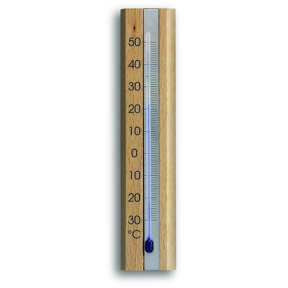 Indoor Natural Beech Thermometer 16.5cm - Thermometer Specialist
