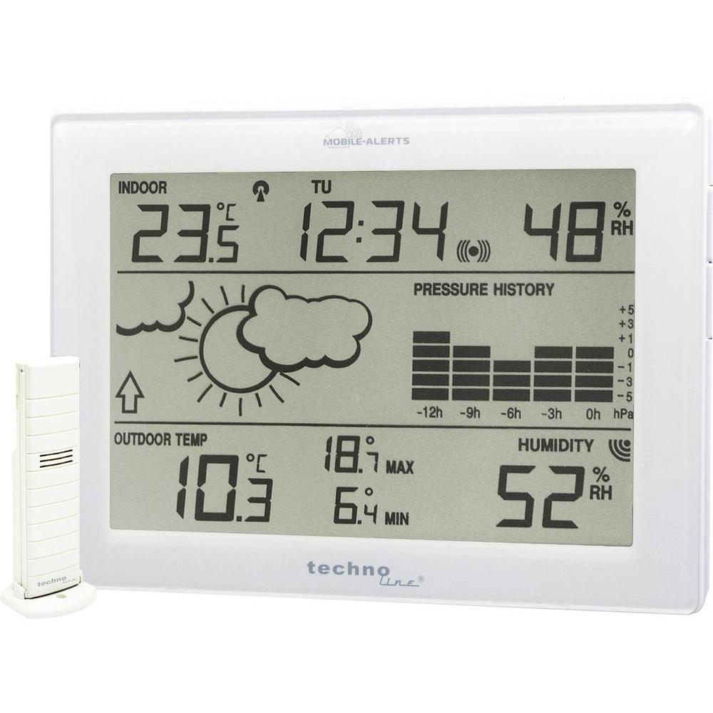 Mobile-Alerts MA10410 Weather Forecast Station - Expandable &amp; 12hr Barometric Pressure Graph - Thermometer Specialist