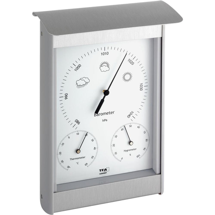 Outdoor Aluminium Metal Barometer 21.5cm - Thermometer Specialist