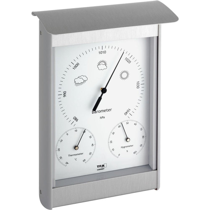 Outdoor Aluminium Metal Barometer 21.5cm - Thermometer Specialist