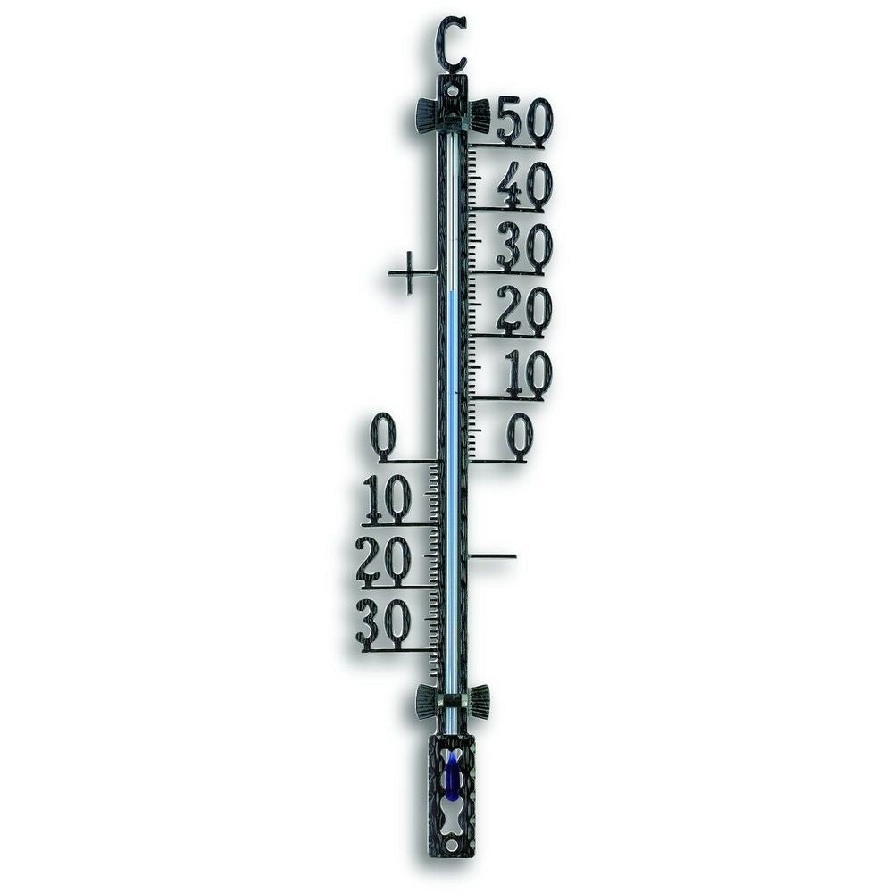Outdoor Black Metal Thermometer 27.5cm - Thermometer Specialist