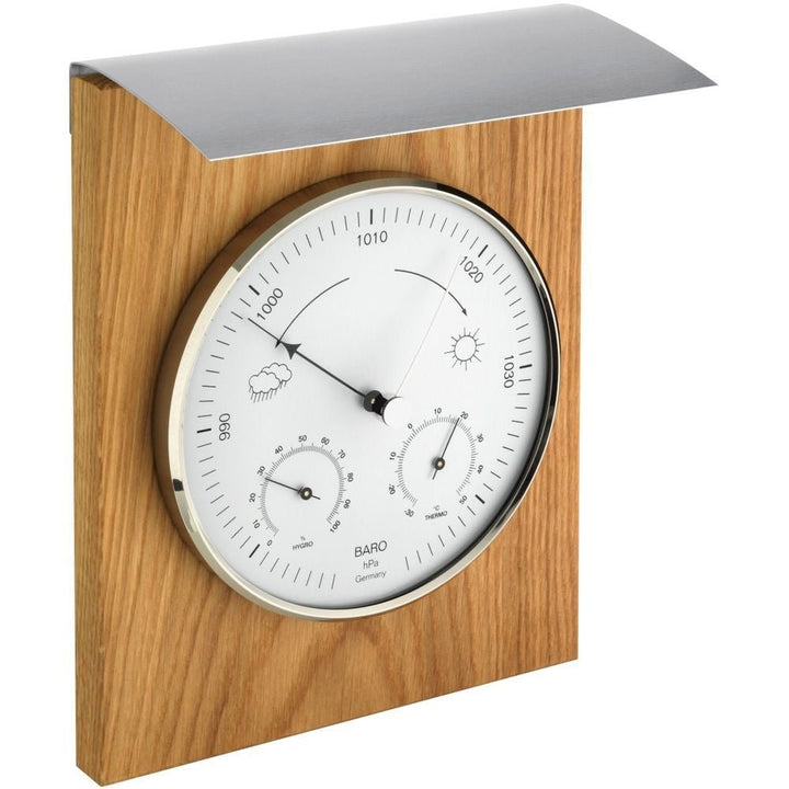 Outdoor Oak Barometer 25.5cm - Thermometer Specialist