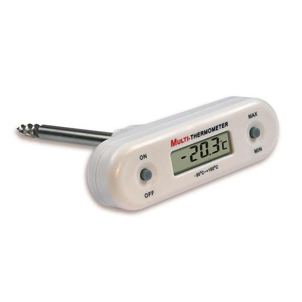 T-Shaped Waterproof Digital Thermometer with 120mm Screw Probe Tip - Thermometer Specialist