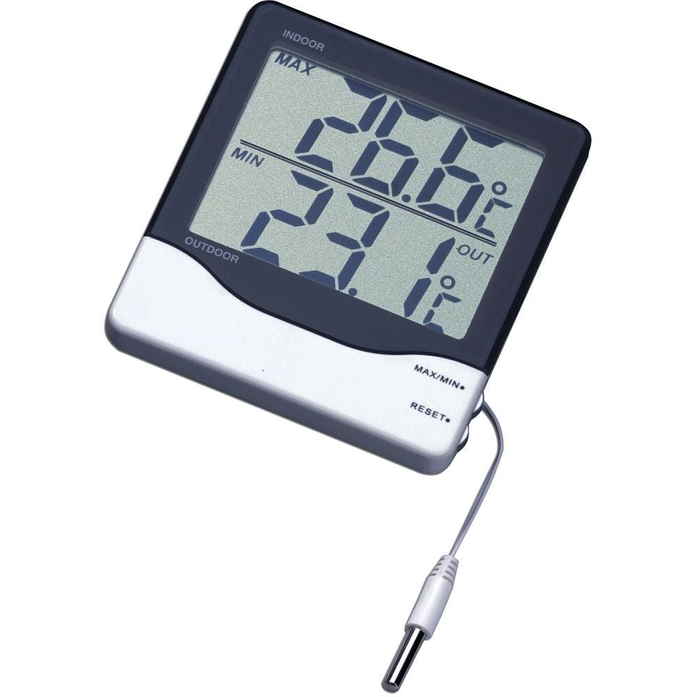 TFA Digital Min Max Thermometer - Large Display and 3m Cabled Temperature Probe 30.1011 - Thermometer Specialist