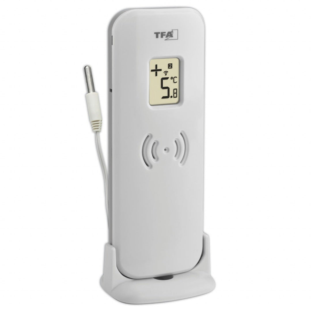 TFA DOUBLE-CHECK Wireless Thermometer with Two Transmitters (incl. waterproof cabled sensor) 30.3073 - Thermometer Specialist