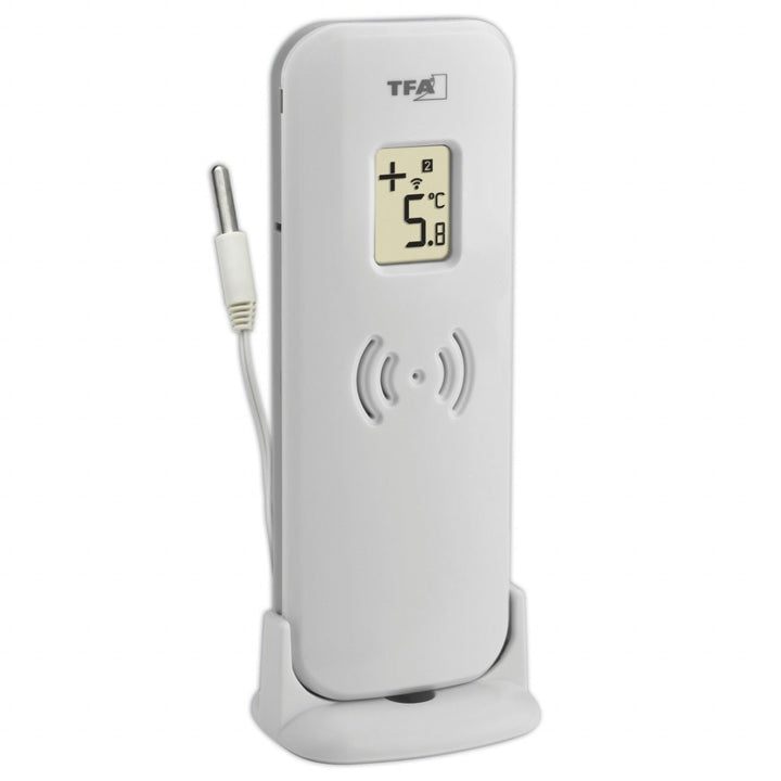 TFA DOUBLE-CHECK Wireless Thermometer with Two Transmitters (incl. waterproof cabled sensor) 30.3073 - Thermometer Specialist