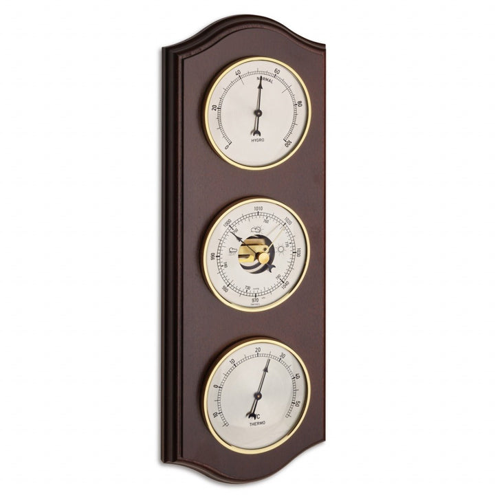 Walnut Barometer (33.5cm length) - Made in Germany - Thermometer Specialist