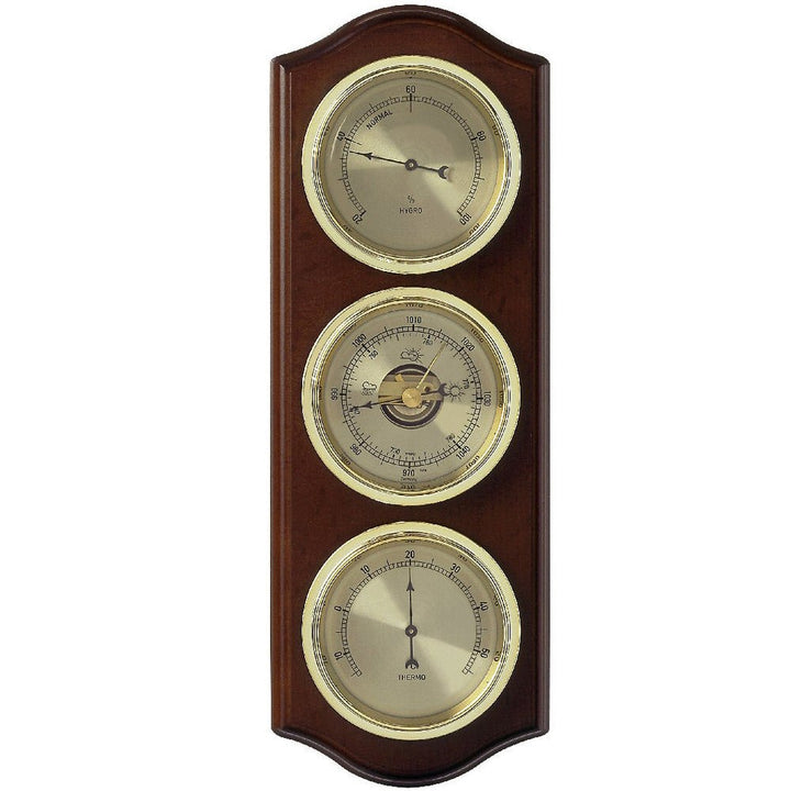 Walnut Barometer (33.5cm length) - Made in Germany - Thermometer Specialist