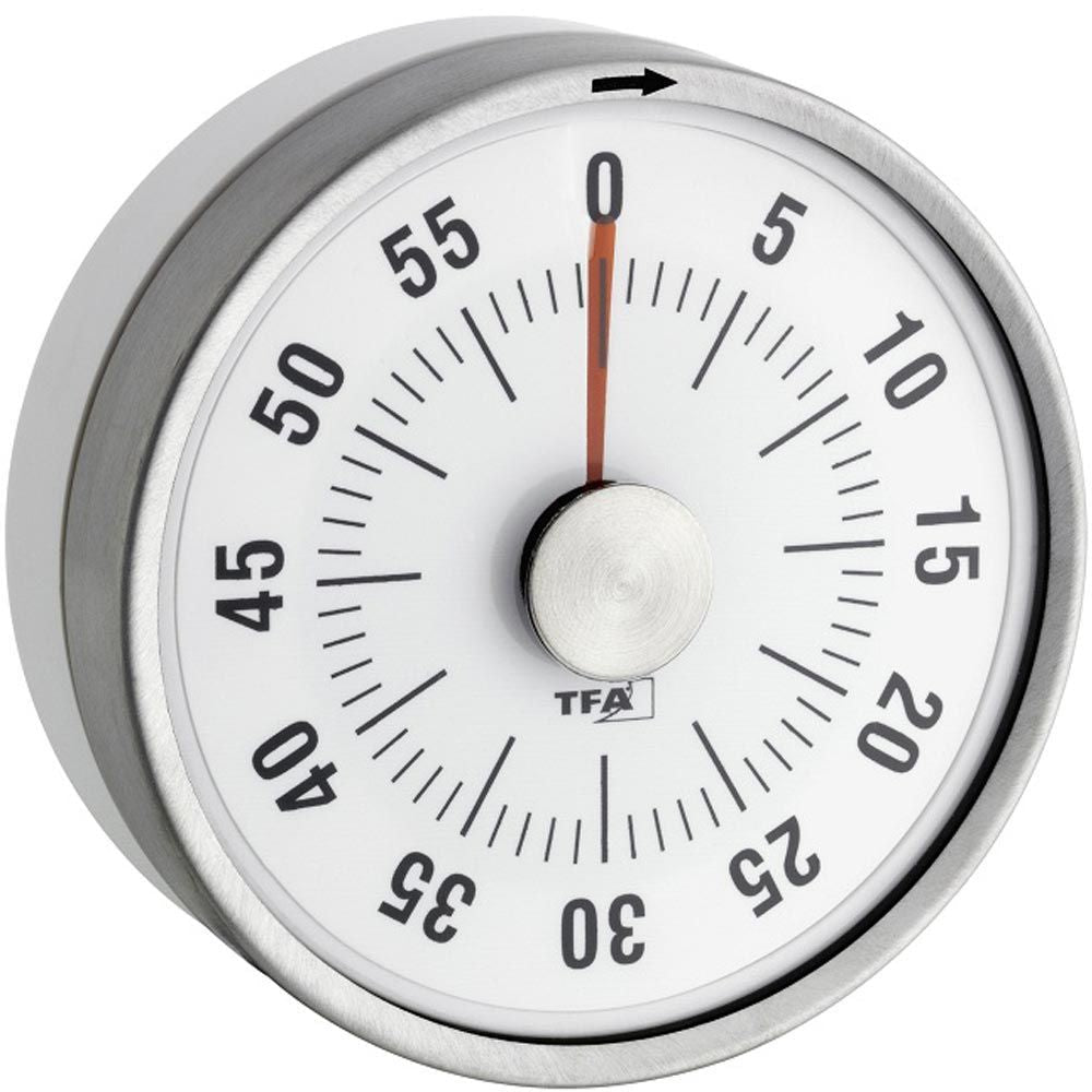 White 60 Minute Kitchen Timer - Thermometer Specialist